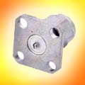 Panel mount plug receptacle-4hole sq flange